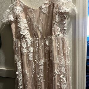 Pinkblush Floral Lace Maternity gown